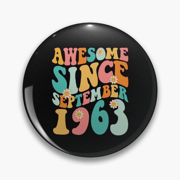 Item preview, Awesome Since September 1963 | Made In 1963 | Retro Groovy Birthday designed and sold by Christina-grich.
