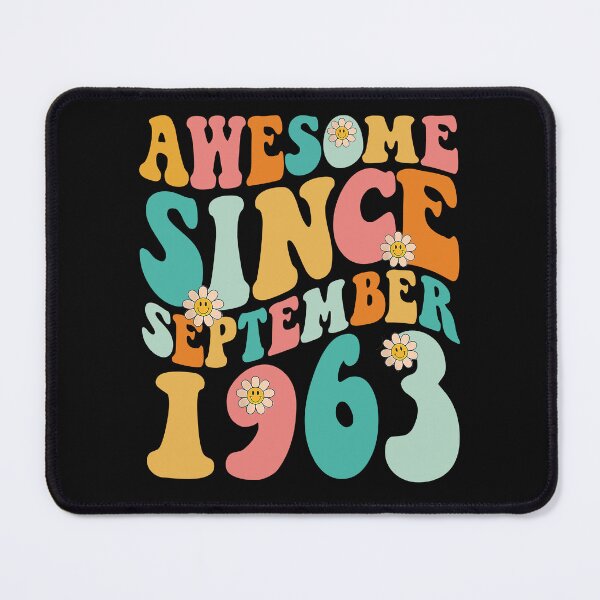 Item preview, Awesome Since September 1963 | Made In 1963 | Retro Groovy Birthday designed and sold by Christina-grich.