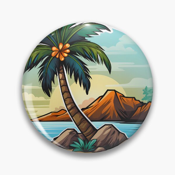 Item preview, Palm Tree, Island, and Beach - A Dazzling Tropical Paradise designed and sold by ArtMotionFlow.