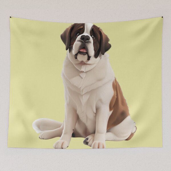 Item preview, Saint Bernard animated in 3D style designed and sold by ChickNickStudio.