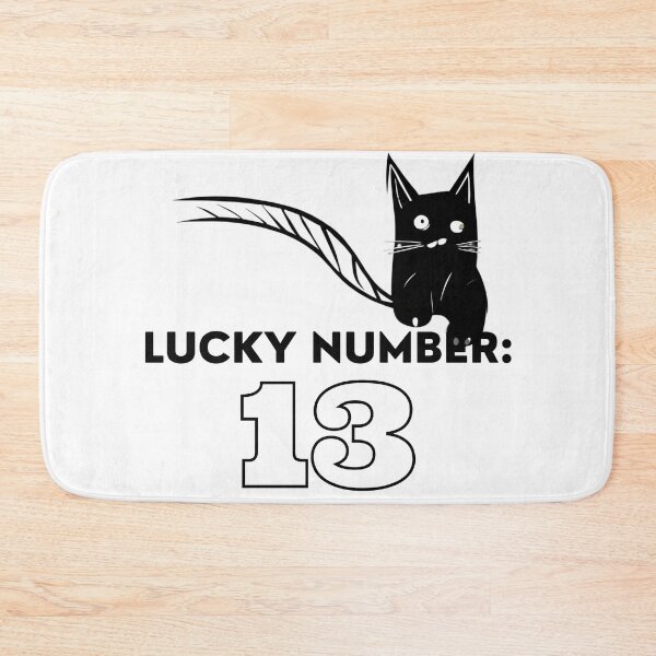 Item preview, Luck Number 13 Black Cat Superstition Design designed and sold by WitchyWare.
