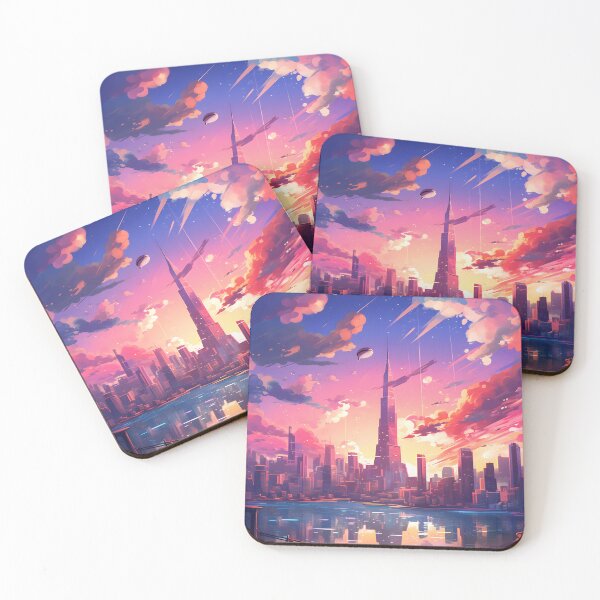 Item preview, Vibrant Sunset Over the City: Watercolor Art designed and sold by Shirtastically.