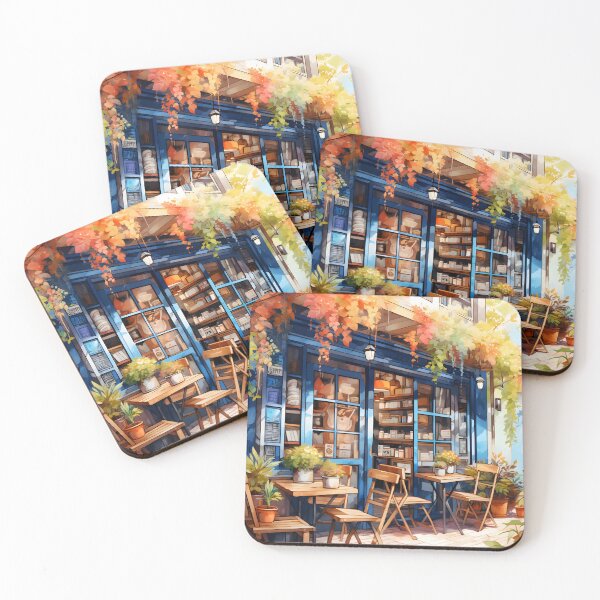 Item preview, Brewed in Warmth: A Cozy Coffee Shop in Watercolor designed and sold by Shirtastically.