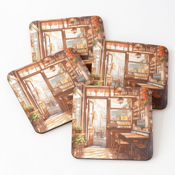 Item preview, Espresso Elegance: A Cozy Watercolor Coffee Shop designed and sold by Shirtastically.