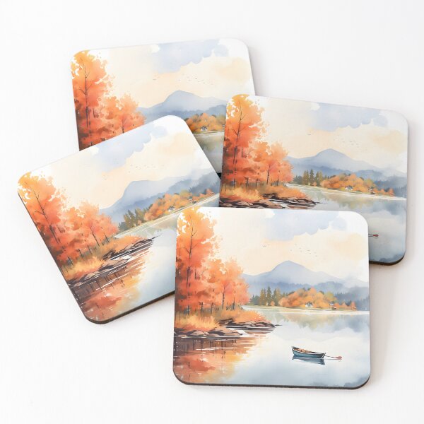 Item preview, Lake Lullaby: A Watercolor Autumn Scene designed and sold by Shirtastically.