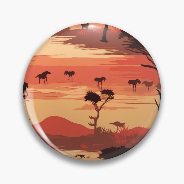 Item preview, Serenity in the Savannah: sunset patterns in groups of African animals designed and sold by aiartbay.