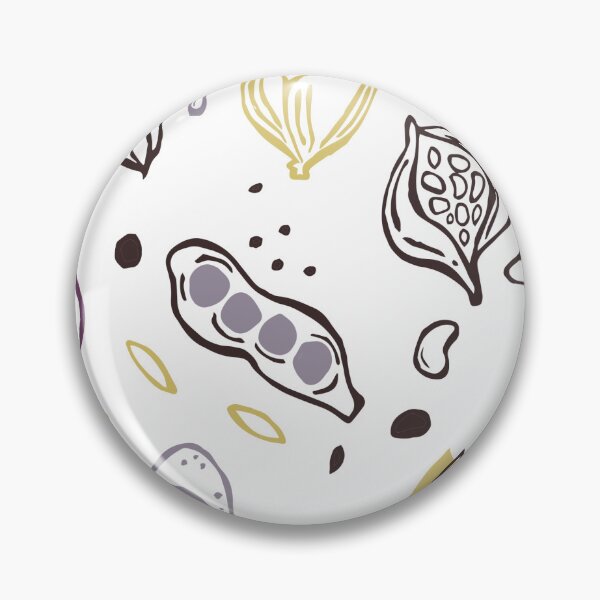 Item preview, Seedpods Pattern Design Fun Botanical Garden Earthtones Neutral Colors Seeds Green Lavender designed and sold by dashaporoshina.
