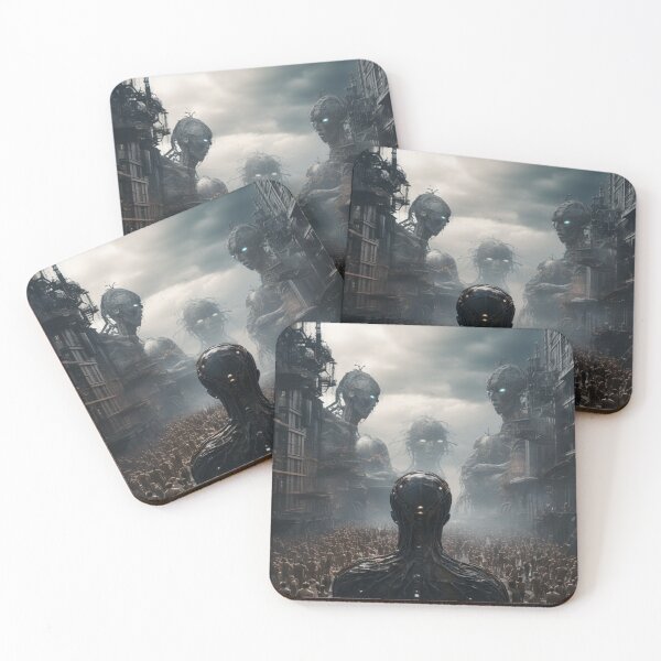 Item preview, Dystopian Nightmare - AI Ruled World of Human Struggle designed and sold by Brownpants.