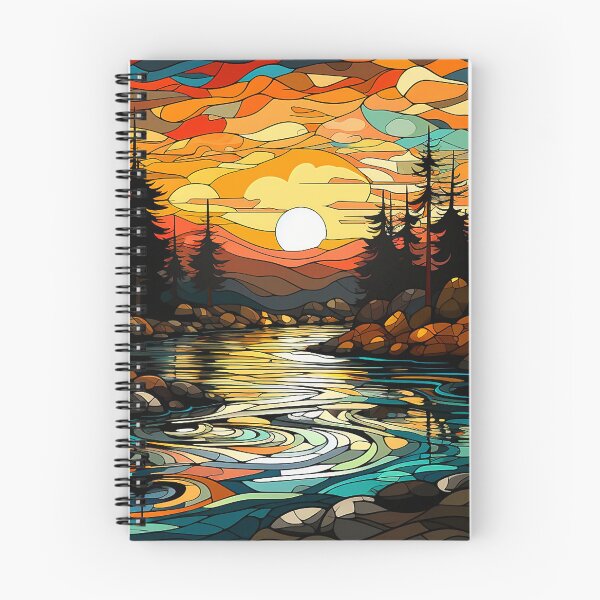 Aperçu de l'œuvre Coucher de soleil en mosaïque créée et vendue par Gravitylessarts.