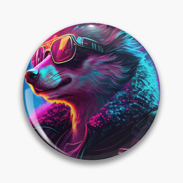 Item preview, S1-003 Cyber Beasts Series: Cyberpunk Wolf (with Background) designed and sold by Apainterio.