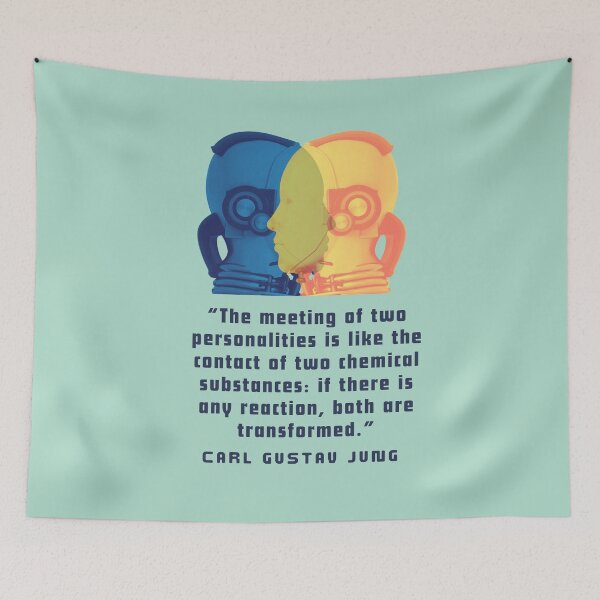 Item preview, Copy of Robots with Carl Jung quote: The meeting of two personalities is like the contact of two chemical substances: designed and sold by artbleed.