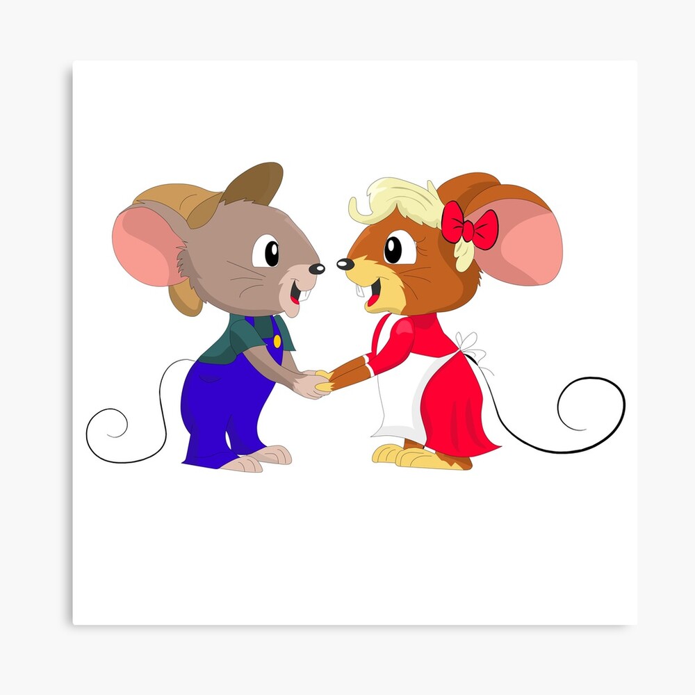 Lienzo «Pareja de ratones de dibujos animados» de Kitsulie | Redbubble Lienzo «Pareja de ratones de dibujos animados» de Kitsulie | Redbubble
