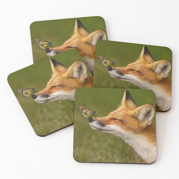 Item preview, Cute Red Fox With Butterfly in Nose  designed and sold by Vargulich.