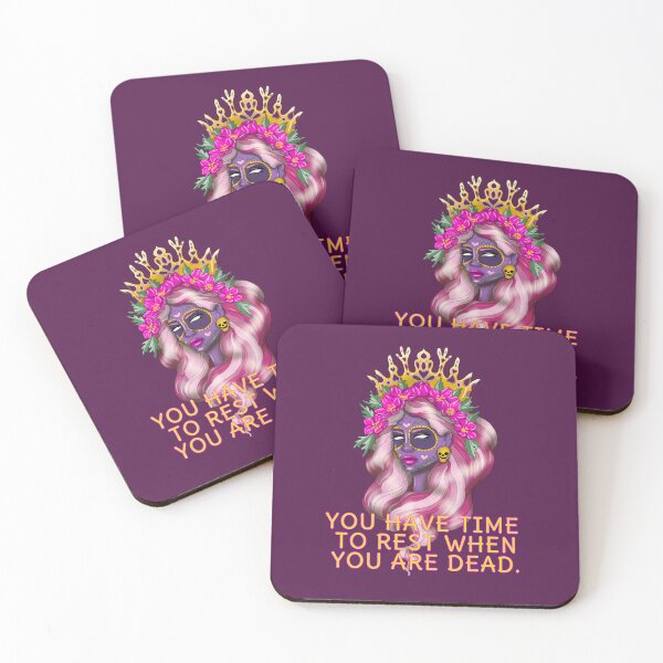 Item preview, Sugar Skull Catrina Pink Color Floral designed and sold by La Loca.