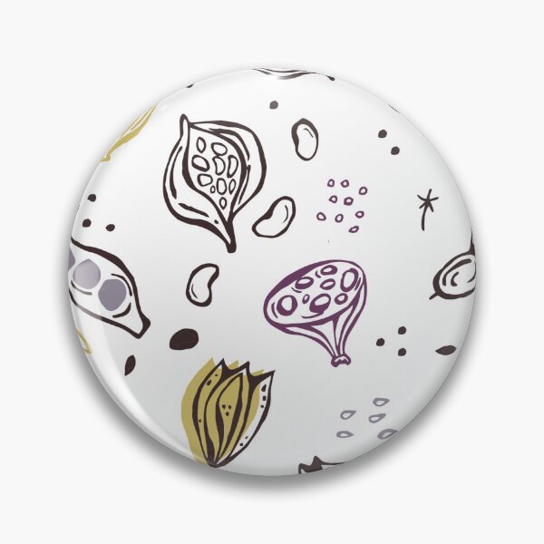 Item preview, Fun Botanical Abstract Seedpods Plants Seeds Lavender Green Pattern  designed and sold by dashaporoshina.