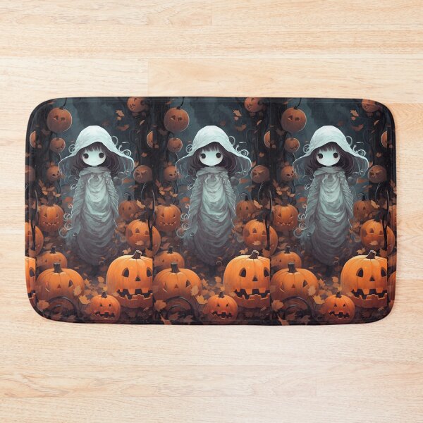 Item preview, Smailing Kawaii Girl Among Pumpkins - Camilla designed and sold by MarcinCollie.