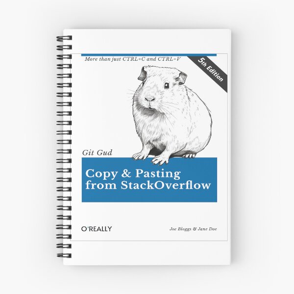 Aperçu de l'œuvre Copier et coller à partir de la couverture du livre StackOverflow créée et vendue par Sir Meow Meow.