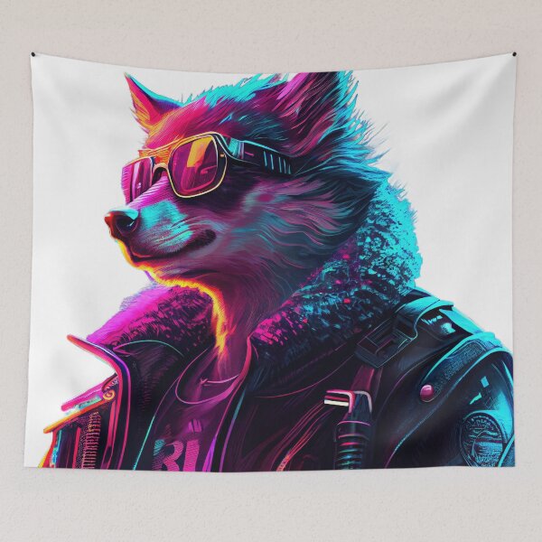 Item preview, S1-003 Cyber Beasts Series: Cyberpunk Wolf designed and sold by Apainterio.