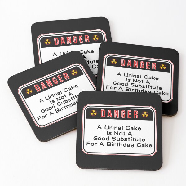 Item preview, DANGER:  A Urinal Cake Is Not A Good Substitute For A Birthday Cake - funny warning signs designed and sold by DesignsFromTW-S.
