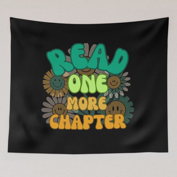 Item preview, Read one more chapther Groovy Book Aesthetic Design for Booknerds designed and sold by GracefulGems.