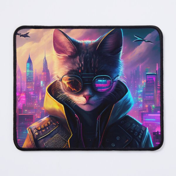 Item preview, S1-004-1 Cyber Beasts Series: Cyberpunk Cat - Part 1 (With Background) designed and sold by Apainterio.