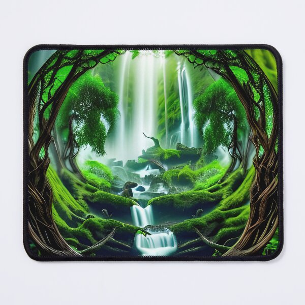 Item preview, A beautiful lush Fairycore Elf forest. designed and sold by PixieDustAIArt.