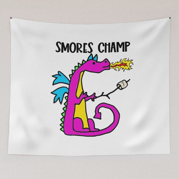 Item preview, Funny Dragon Smores Champ Camping Cartoon designed and sold by Nature's Fancy.