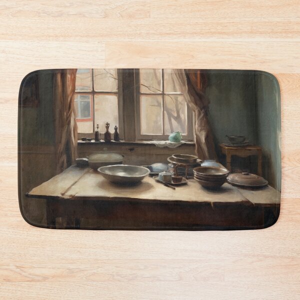 Item preview, Scandinavian Cottage Vintage Nordic Rustic Kitchen Painting - Country Wall Decor Art Gallery Fine Art Prints designed and sold by nordicdesignswe.