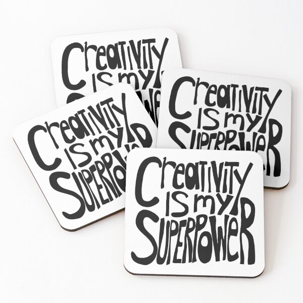 Item preview, Creativity is my Superpower Black Hand Lettering designed and sold by wordznart.
