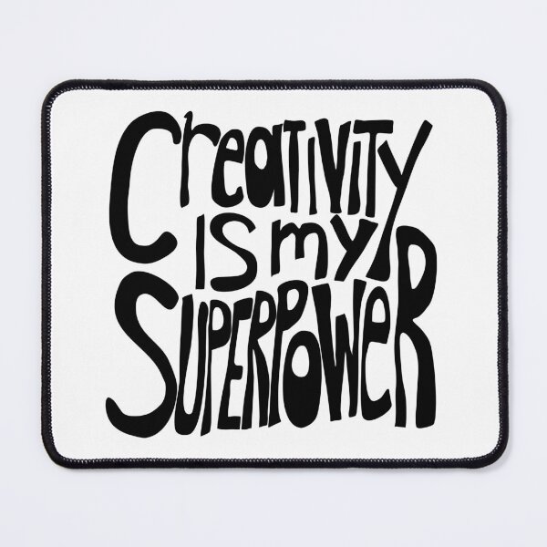 Item preview, Creativity is my Superpower Black Hand Lettering designed and sold by wordznart.