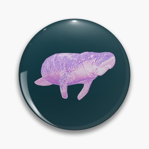Item preview, Pink Manatee pop art - manatees - sea cow - Florida Manatee art - Swimming with Manatee - I love manatee designed and sold by smooshfaceutd.