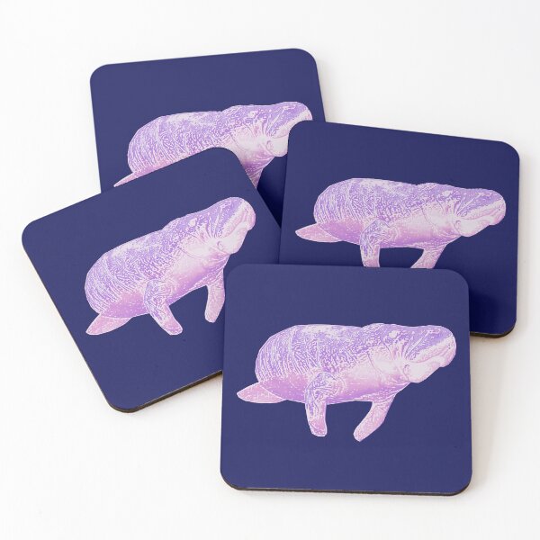 Item preview, Pink Manatee pop art - manatees - sea cow - Florida Manatee art - Swimming with Manatee - I love manatee designed and sold by smooshfaceutd.