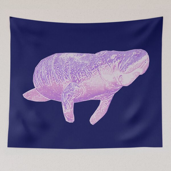Item preview, Pink Manatee pop art - manatees - sea cow - Florida Manatee art - Swimming with Manatee - I love manatee designed and sold by smooshfaceutd.
