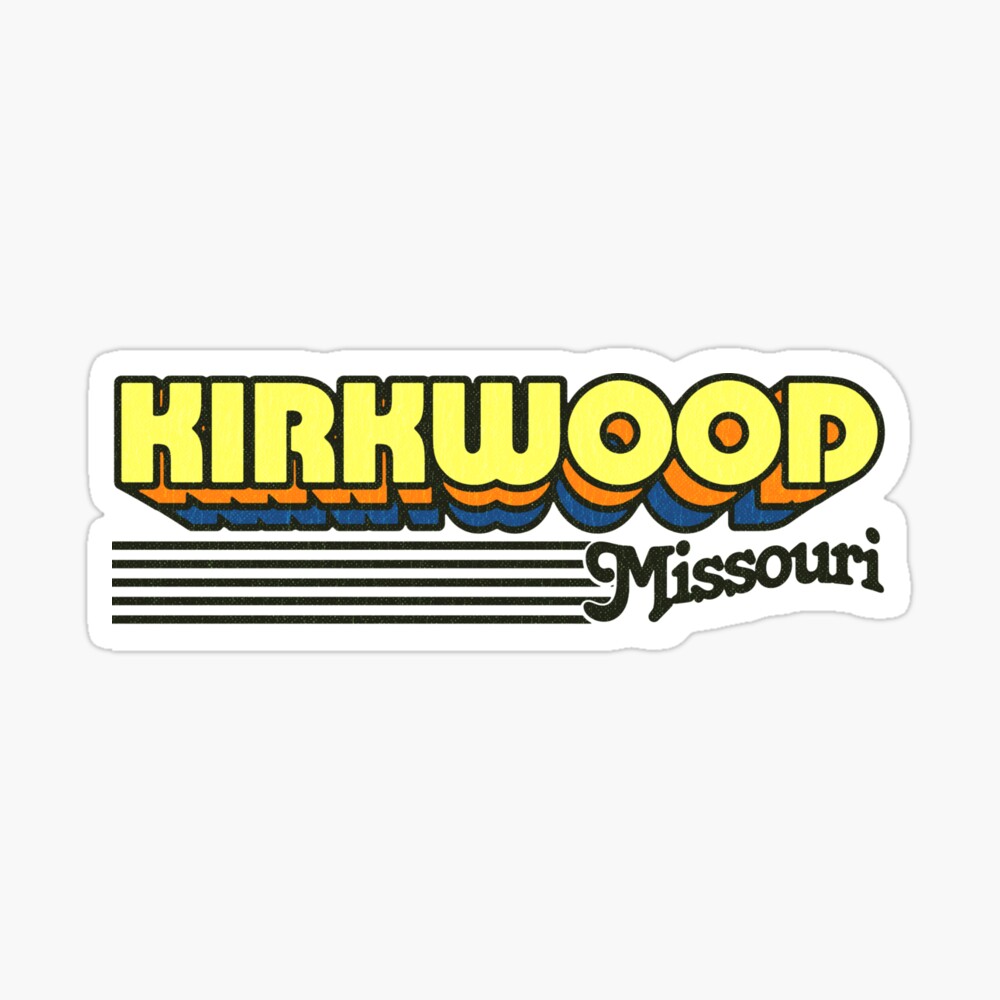 Kirkwood, Missouri | Retro Stripes Sticker