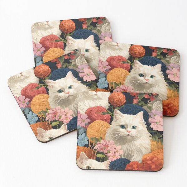Item preview, Cats and Crochet Pattern - Whimsical Feline Art designed and sold by KittyStampedeCo.