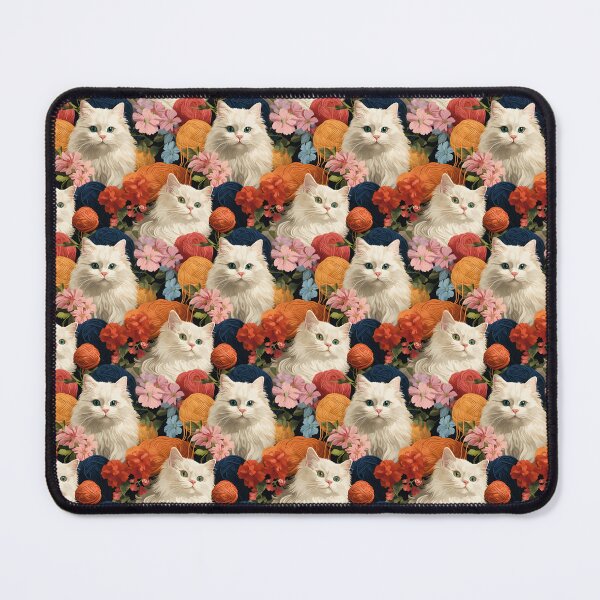 Item preview, Cats and Crochet Pattern - Whimsical Feline Art designed and sold by KittyStampedeCo.