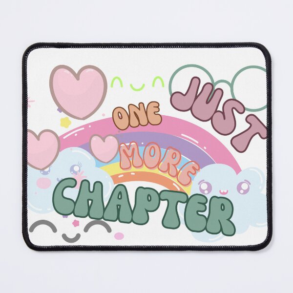 Item preview, Just one more chapter kawaii groovy book aesthetic design for booknerd designed and sold by GracefulGems.