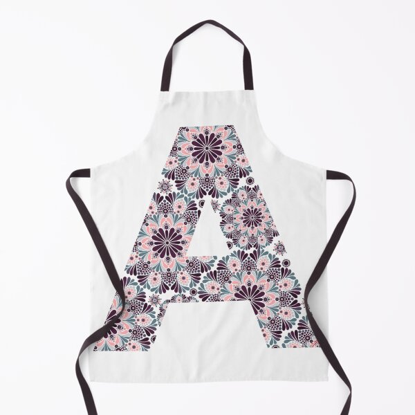 Item preview, Dark Floral Mandala Capital Letter A Grey designed and sold by Shaseldine.