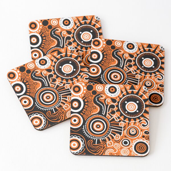 Item preview, Indigenous inspired design in orange and black designed and sold by liana campbell.