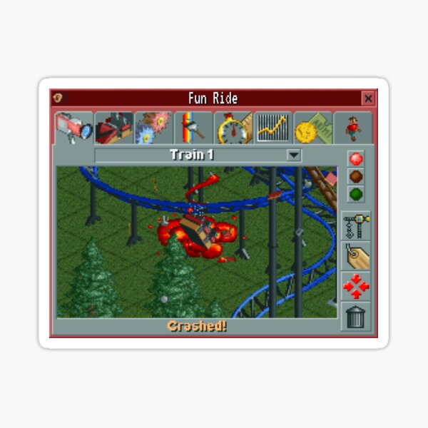 Item preview, RollerCoaster Tycoon Nostalgia - Reliving Classic Amusement Park Adventures designed and sold by Brownpants.