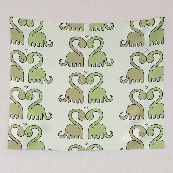 Item preview, LOVEY DINOS: Diplodocus heart cuddle (with heart) designed and sold by EmiliaMoscovich.