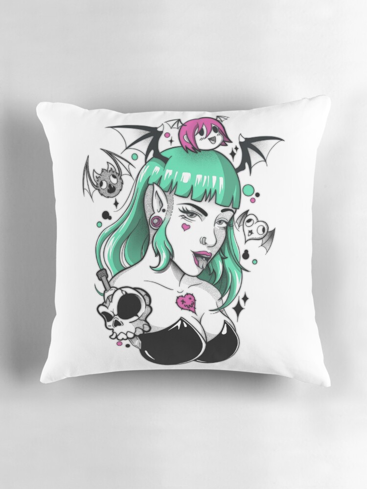 Thumbnail 3 of 4, Pillow, Morrigan Goth designed and sold by CesarCAS.