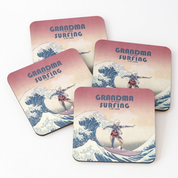 Item preview, Surfer Grandma Surf Retro Surfing Grandmother Vintage Surfer - RED designed and sold by WERICO-T.