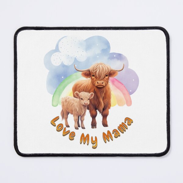 Item preview, Cute love my mama highland cow design designed and sold by SparkleBrush.