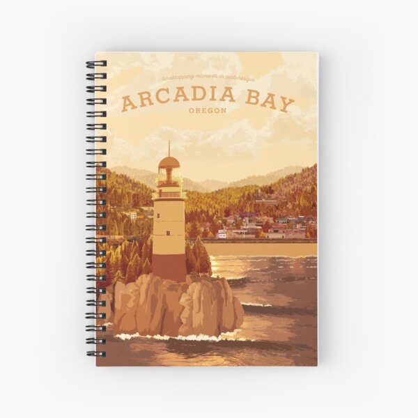 La vie est étrange - Affiche de voyage Arcadia Bay (Sunset) Cahier à spirale