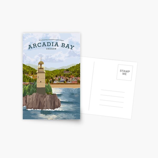 La vida es extraña - Arcadia Bay Travel Poster (Día) Postal