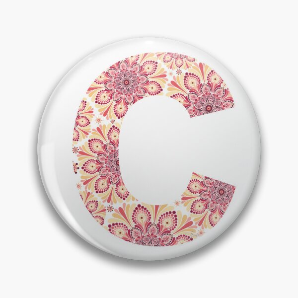 Item preview, Floral Mandala Capital Letter C Sunset  designed and sold by Shaseldine.