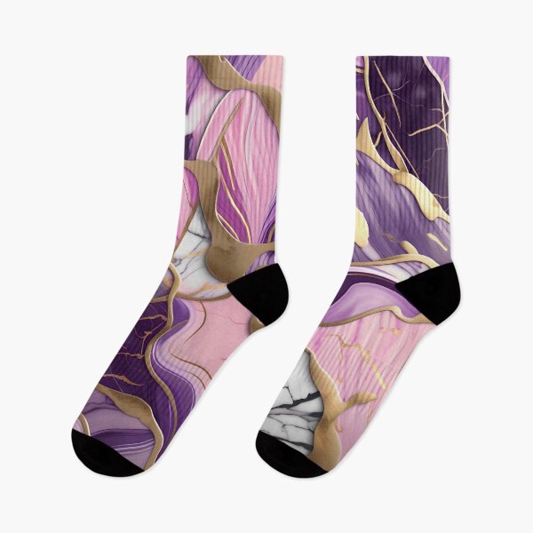 Item preview, Pink, Purple & White Swirled in Gold Accents designed and sold by BirdsnStuff.