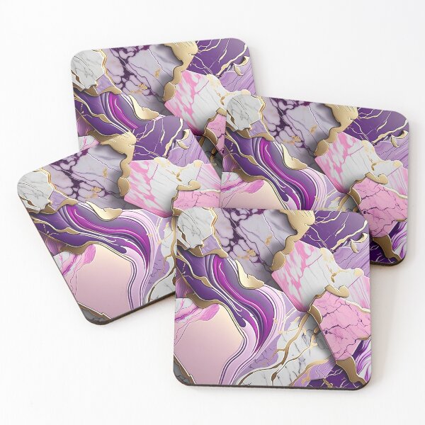 Item preview, Pink, Purple & White Swirled in Gold Accents #2 designed and sold by BirdsnStuff.
