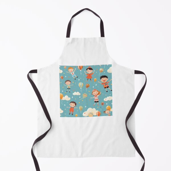 Item preview, Happy kids with balloons pattern designed and sold by SmileshareShop.